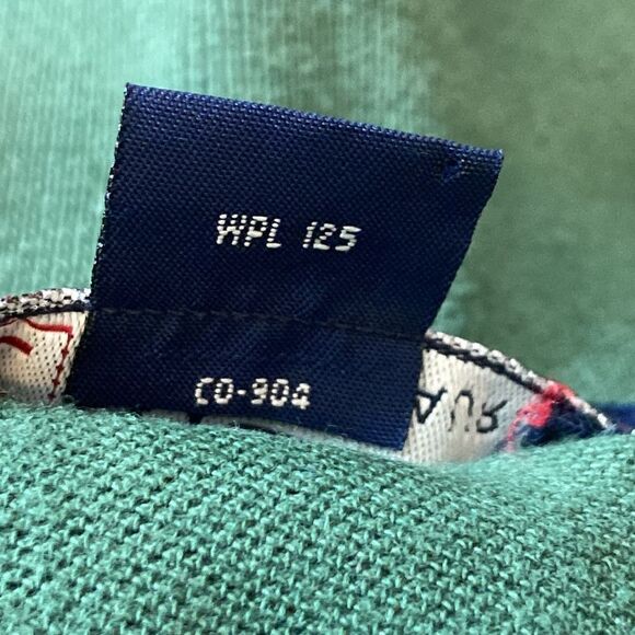 Vintage Chaps Ralph Lauren Green Sweater 💯 Cotton Size L - Picture 4 of 7